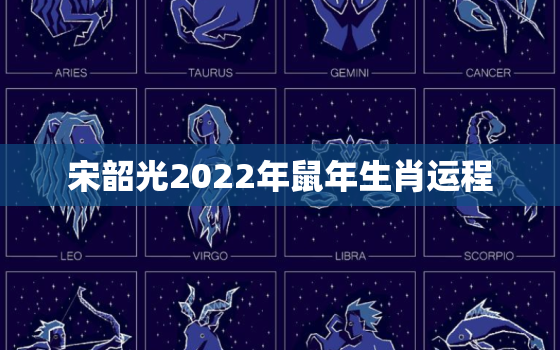 宋韶光2022年鼠年生肖运程，2022年宋韶光鼠年十二生肖运程