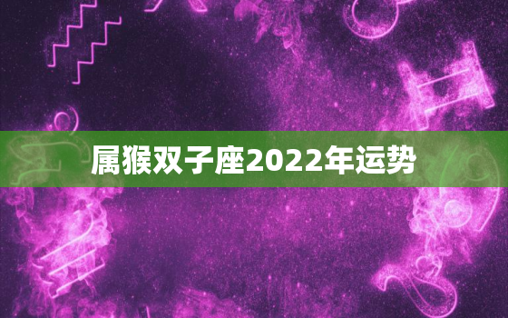属猴双子座2022年运势，双子座2022年正缘