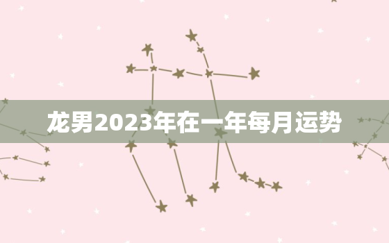 龙男2023年在一年每月运势，属龙男2023年全年运势