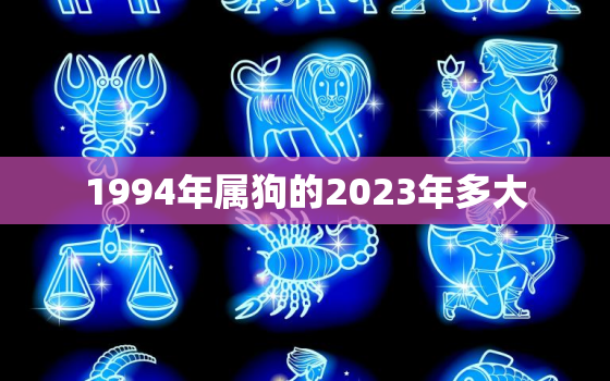 1994年属狗的2023年多大(届时将年满29岁)
