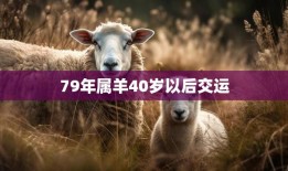 79年属羊40岁以后交运(如何应对人生转折点)