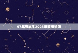 97年男属牛2023年能结婚吗(解读属相婚姻运势)