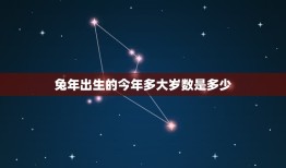 兔年出生的今年多大岁数是多少(兔年出生者年龄计算方法)