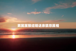 男属属猴结婚送亲禁忌属相，男属属猴能过一辈子吗