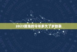 2023属兔的今年多大了岁数表(详解兔年出生的人如何计算年龄)