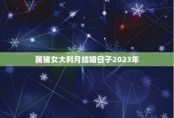 属猪女大利月结婚日子2023年(如何选择结婚日期)