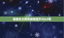 属猪女大利月结婚日子2023年(如何选择结婚日期)