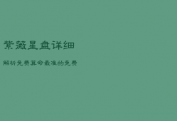 紫薇星盘详细解析免费，算命最准的免费网站