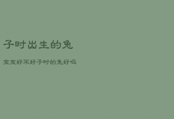 子时出生的兔宝宝好不好，子时出生的兔子命运