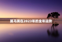属马男在2023年的全年运势，属马男在2023年的全年运势怎么样