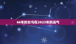 66年的女马在2023年的运气(未来运势如何)