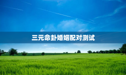 三元命卦婚姻配对测试，何为三元命卦