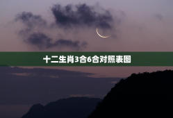 十二生肖3合6合对照表图，十二生肖六个合表
