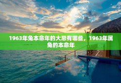 1963年兔本命年的大忌有哪些，1963年属兔的本命年