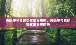 天蝎座今日运势紫薇星座网，天蝎座今日运势紫薇星座运势