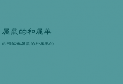 属鼠的和属羊的相配吗，属鼠的和属羊的配不配