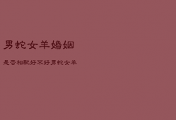 男蛇女羊婚姻是否相配好不好，男蛇女羊合不合适