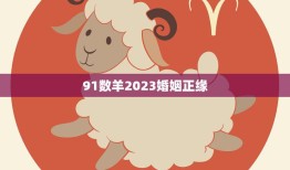 91数羊2023婚姻正缘(预示着美好的未来)