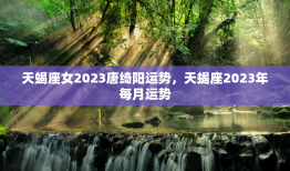 天蝎座女2023唐绮阳运势，天蝎座2023年每月运势

