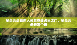 星盘合盘看两人关系查询占星之门，星盘合盘看哪个盘