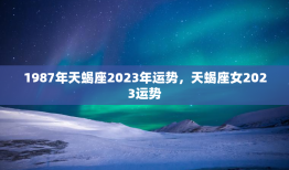 1987年天蝎座2023年运势，天蝎座女2023运势
