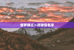 塔罗牌占卜师微信名字，微信塔罗占卜师微信名字