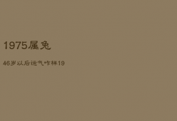 1975属兔46岁以后运气咋样，1975属兔46岁以后运气