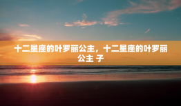 十二星座的叶罗丽公主，十二星座的叶罗丽公主 子