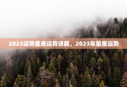 2023运势星座运势详解，2023年星座运势
