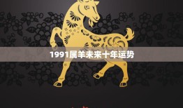1991属羊未来十年运势(羊年好运连连未来十年更加亮眼)