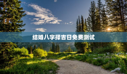 结婚八字择吉日免费测试，结婚八字测算免费版