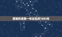 属猪的是哪一年出生的1983年(解密1983年属猪人的性格特点和命运分析)