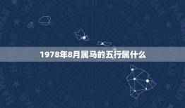 1978年8月属马的五行属什么(介绍五行属火)