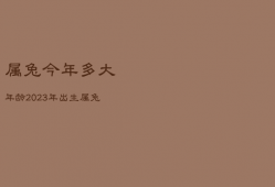 属兔今年多大年龄2023年出生，属兔今年年纪