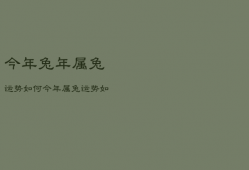 今年兔年属兔运势如何，今年属兔运程怎样