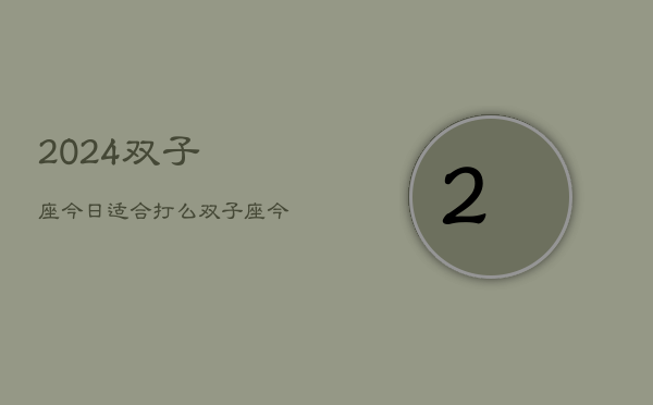 2024双子座今日适合打么，双子座今日运势：宜打牌吗？  第1张