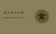 金牛座今日发型运势男，金牛座男生今日最佳发型推荐