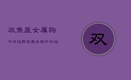 双鱼座女属狗今日运势，双鱼女狗今日运程如何