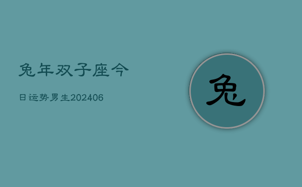 兔年双子座今日运势男生(6月22日)  第1张