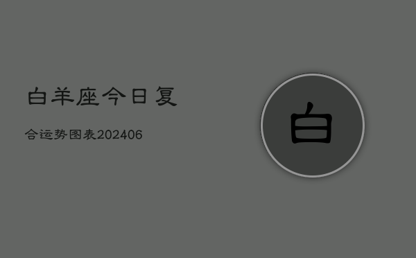 白羊座今日复合运势图表(6月22日)  第1张
