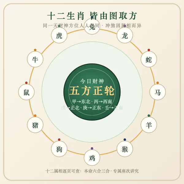 十二生肖今日麻将方位速查环