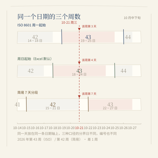 三种周数口径的本周起点对照