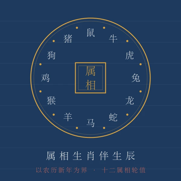 生肖与干支纪年生肖环绕图