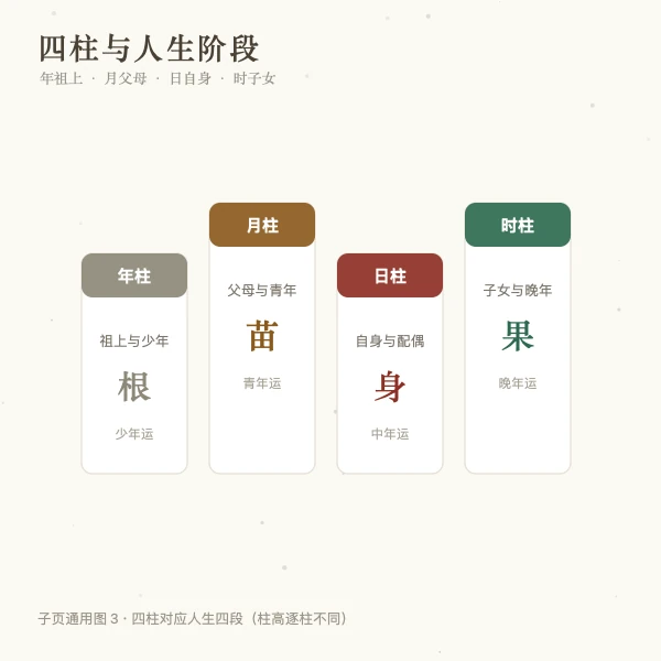 四柱与人生阶段对应图