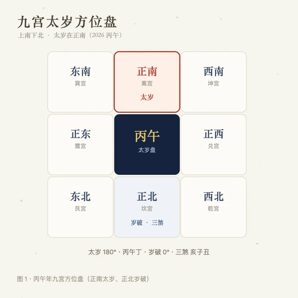 2026年太岁方位九宫盘